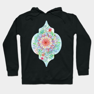 Messy Boho Floral in Rainbow Hues Hoodie